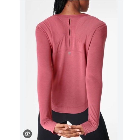 Sweaty Betty Breezy Long Sleeve T-Shirt in adventure Pink - Picture 5 of 9